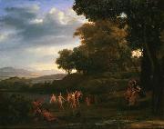 Claude Lorrain Landscape with Dancing Satyrs and Nymphs oil painting reproduction